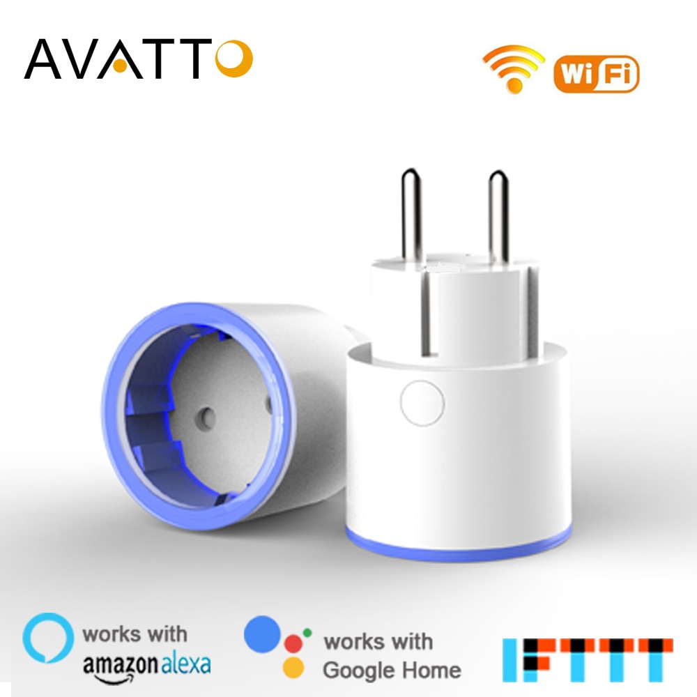 Avatto Smart Plug 10A Eu Remote Voice Control Elektrische Muur Pop Socket, power Plug Werk Met Tuya App Werken Met Google Home Alexa