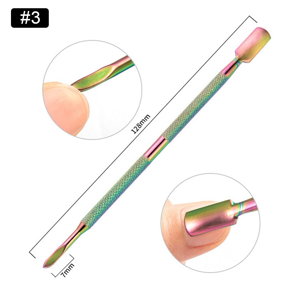 Stainless Steel Nail Clipper Cutter Scissor Rainbow Tweezer Clipper Dead Skin Remover Edge Cutter Plier Manicure Nail Art Tools: Pattern 3