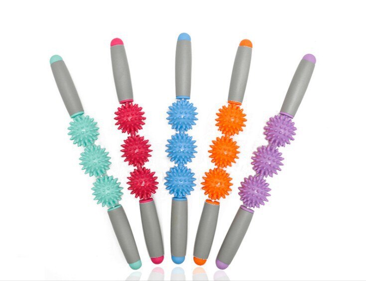 Brush Massage Stick Hedgehog Balls Muscle Roller Anti Cellulite Massager Trigger portable plastic Point Stick Cellulite Slimming