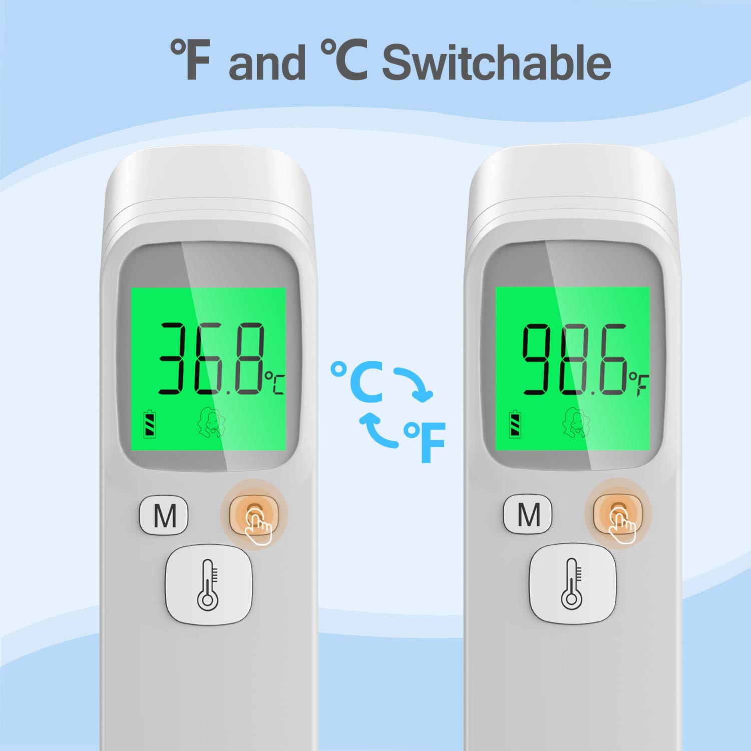 Termómetro Digital infrarrojo para la frente de adultos, medidor de temperatura corporal sin contacto, 4 colores, r11