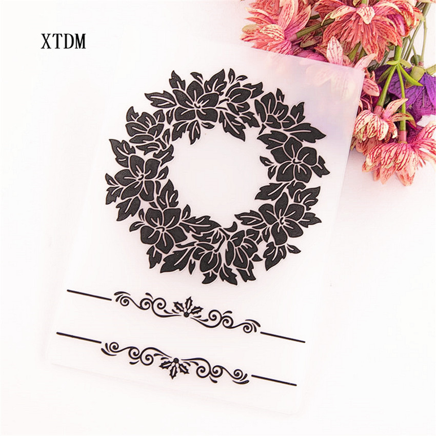Easter plastic wreath template craft card making paper card album wedding decoration Embossing folders