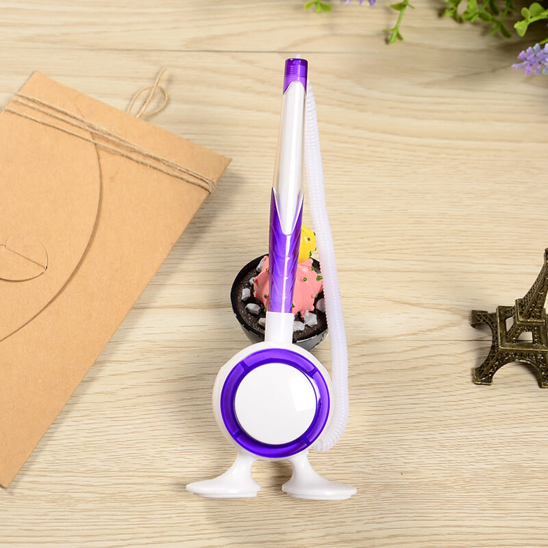 Elastic Rope Ballpoint Pen Fixed Bank Table Desktop Signature Pens Superior office writing pen pen: Purple