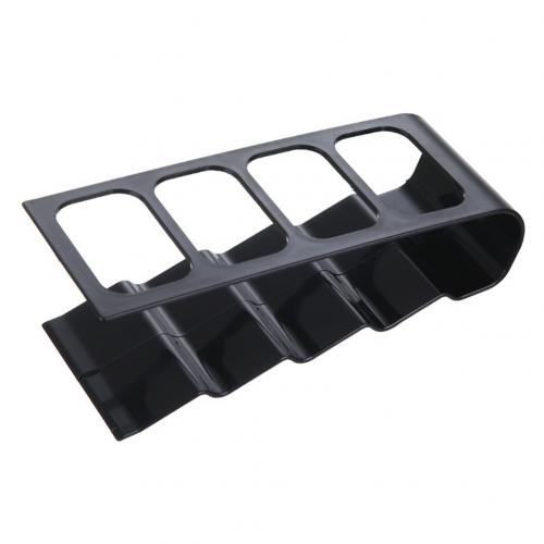 4-Slot Plastic Storage Racks TV Remote Controller Phone Container Organizer Holder Desktop Table Storage Rack Organizer cases: Black