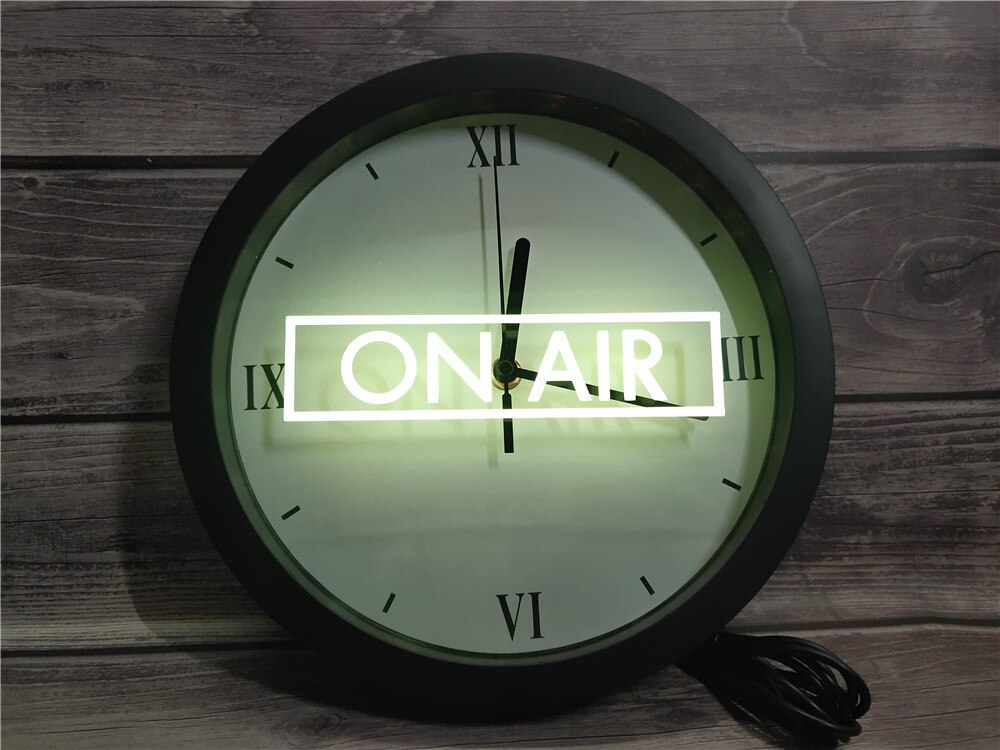 0B480 On Air Recording Studio APP RGB 5050 LED Neon Light Signs Wall Clock