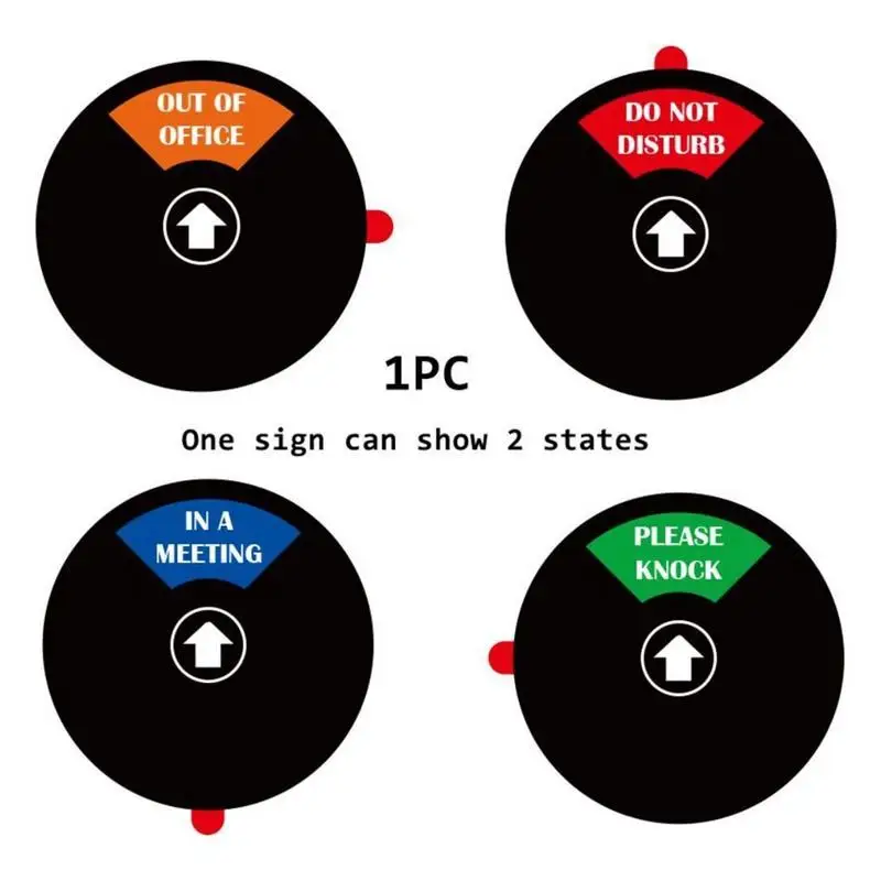 5 Inch Spinning Wheel Do Not Disturb Door Sign Privacy Hanger Busy Status Variable Plaque Please Knock Durable Modern Decor