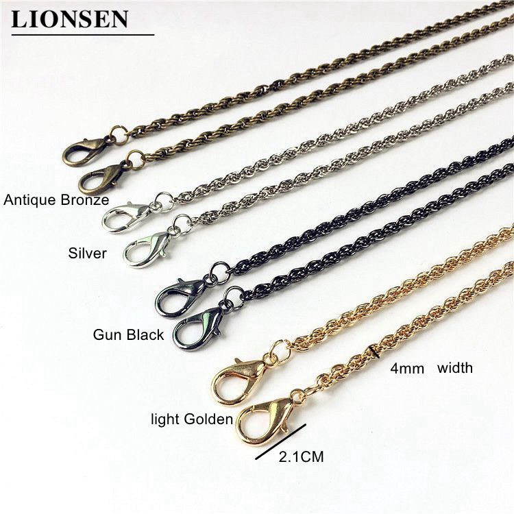 Lionsen 120cm 60cm Ersatz Kette Riemen Metall Verknüpfung Spange Geldbörse Kette Tasche Griff Schulter Kreuz Körper Handtaschen Kette Gurt