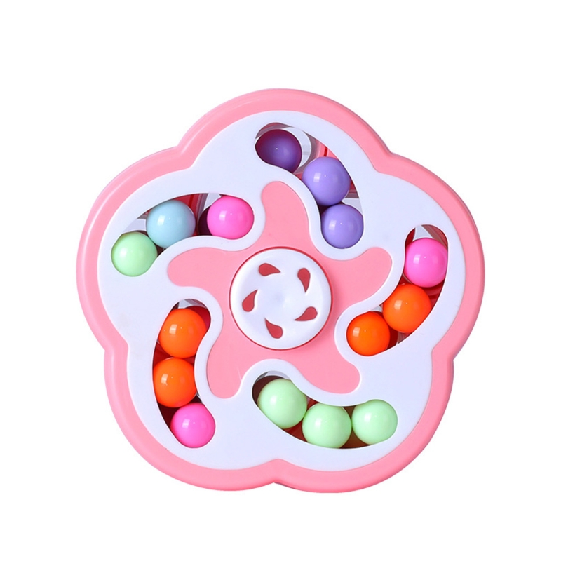 28EC punta delle dita giocattolo cubo portatile Anti ansia Spinner scherzo pratico giocattolo in miniatura decompressione giocattolo giroscopio regalo Unisex: Pink