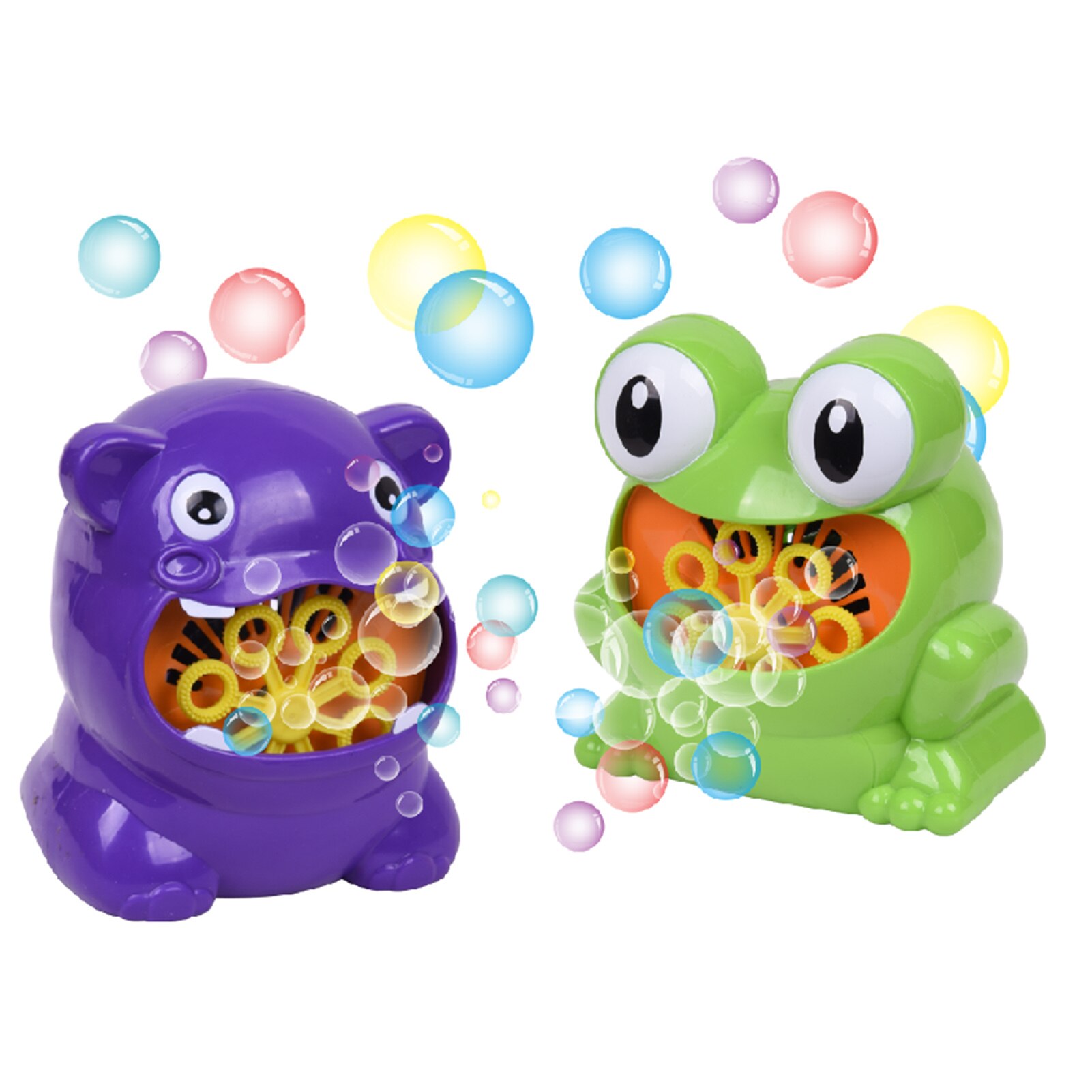 Bubble Machine Frog and Hippo Bubble Machine-Suitable for children, toddlers boys and girls baby shower toys