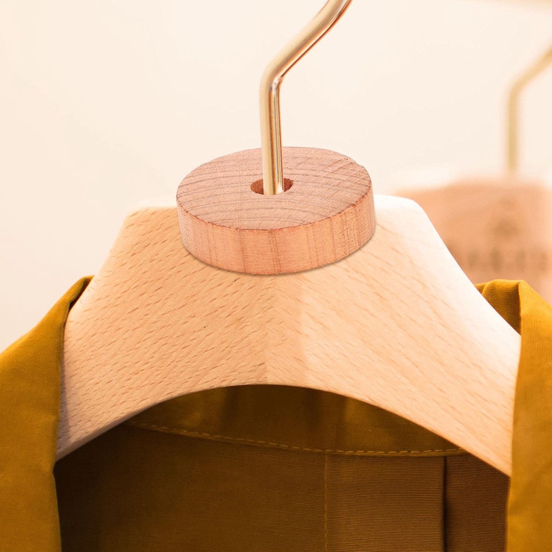 Juego de 50 anillos de madera de cedro para la ropa, bloques de cedro aromáticos, para armarios y cajones, Protector de almacenamiento de ropa