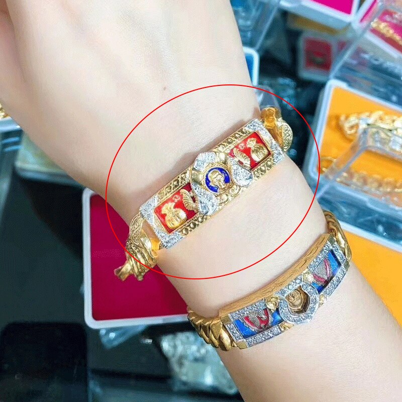 Neue Ethnische Stil retro Thailand Buddha Trend Armbinde Männer und Frauen Armbinde Schmuck Zubehör: E055 / 20cm