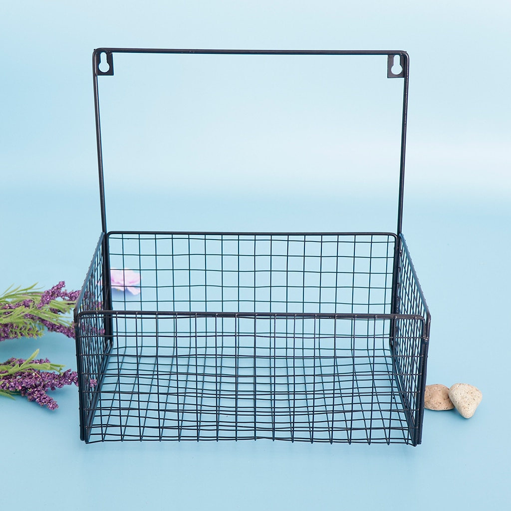 Nordic Style Wall Mounted Storage Basket, Chicken Bathroom Wire Metal Baskets, Hanging Display Holders