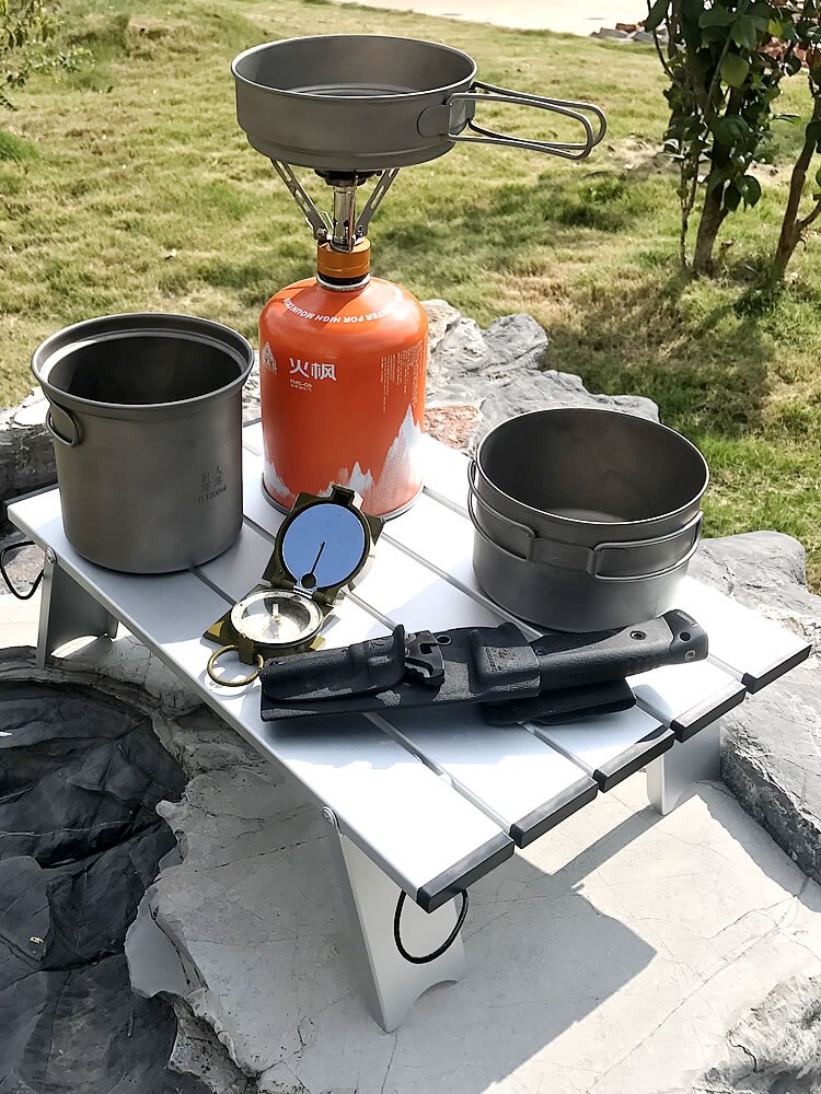 Ultralight Folding Beach Table Aluminum Portable Camping Table