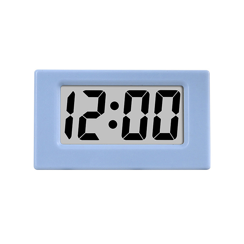 1pc Mini Car Dashboard Digital Clock Portable Cute Electronic Digital Clocks Student Desktop Clock Home Office Bedroom Decor: GRAY