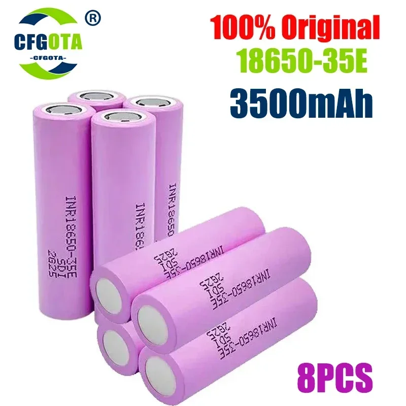 100% original 18650 3500mah 20th discharge inr18650 35e 3500mah 18650 3.7v li ion rechargeable battery: Beige