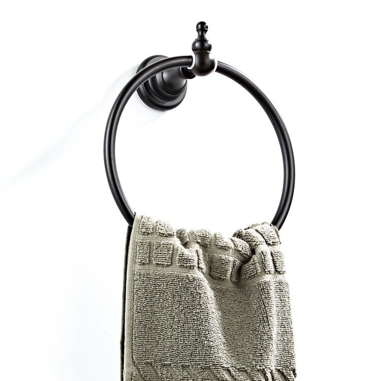 Wal-Mount Oil Rubbed Bronze Towel Ring Classic Bathroom Accessories Bath Towel Holder Bath Hardware ZD1648