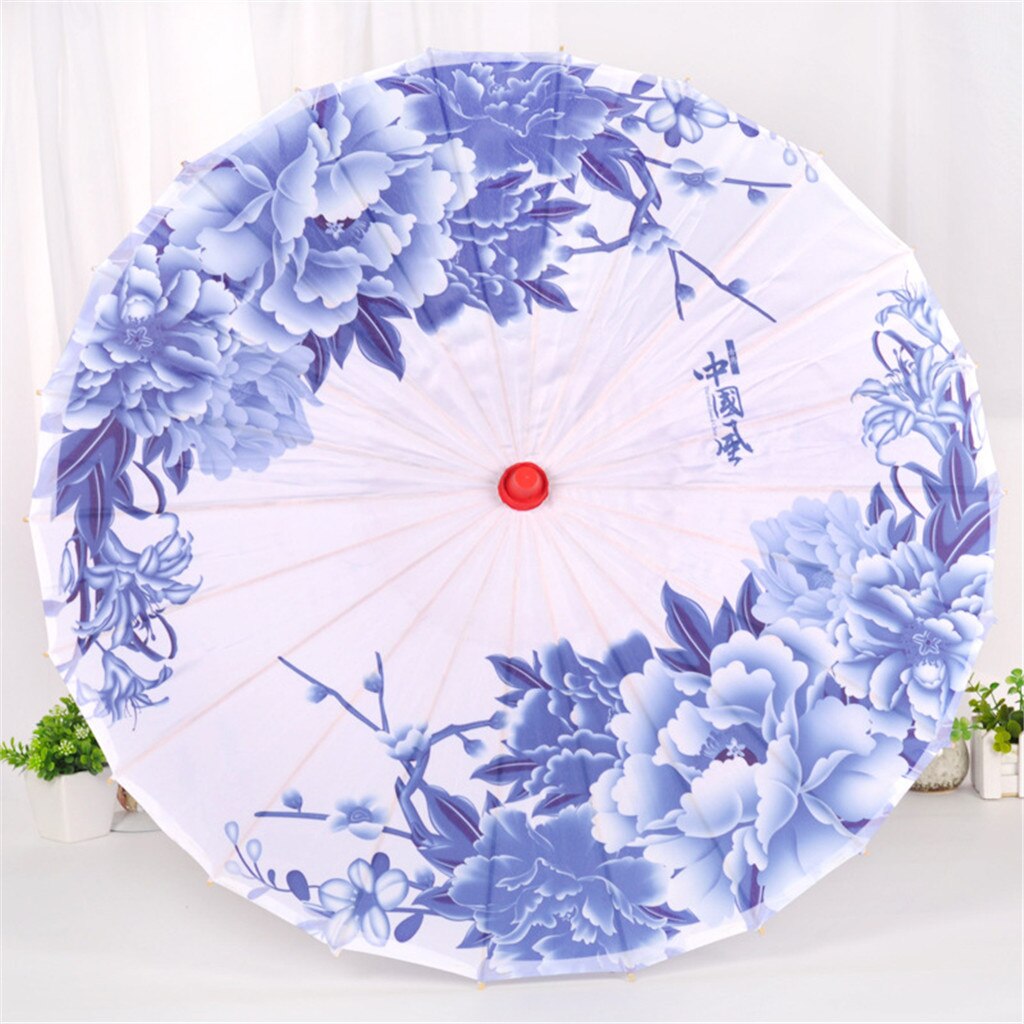 Parapluie chinois japonais en soie | Parapluie décoratif de Style classique, parapluie décoratif a huile en papier, ombrelle de décoration de mariage, 57x 86cm