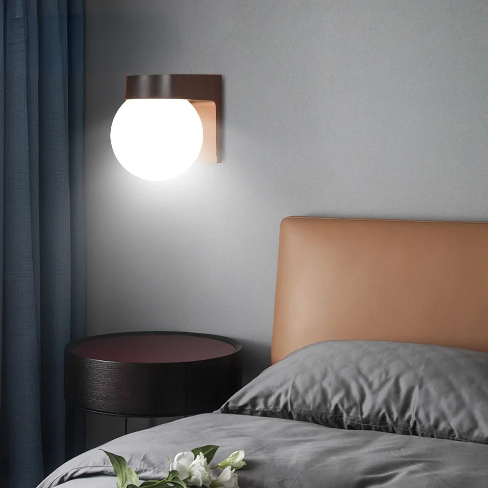 Wandlamp Voor Eetkamer Woonkamer Decoratie Led Pc Basis Melkachtig Wit Acryl Schaduw Bolvormige Buitenlamp Verlichting