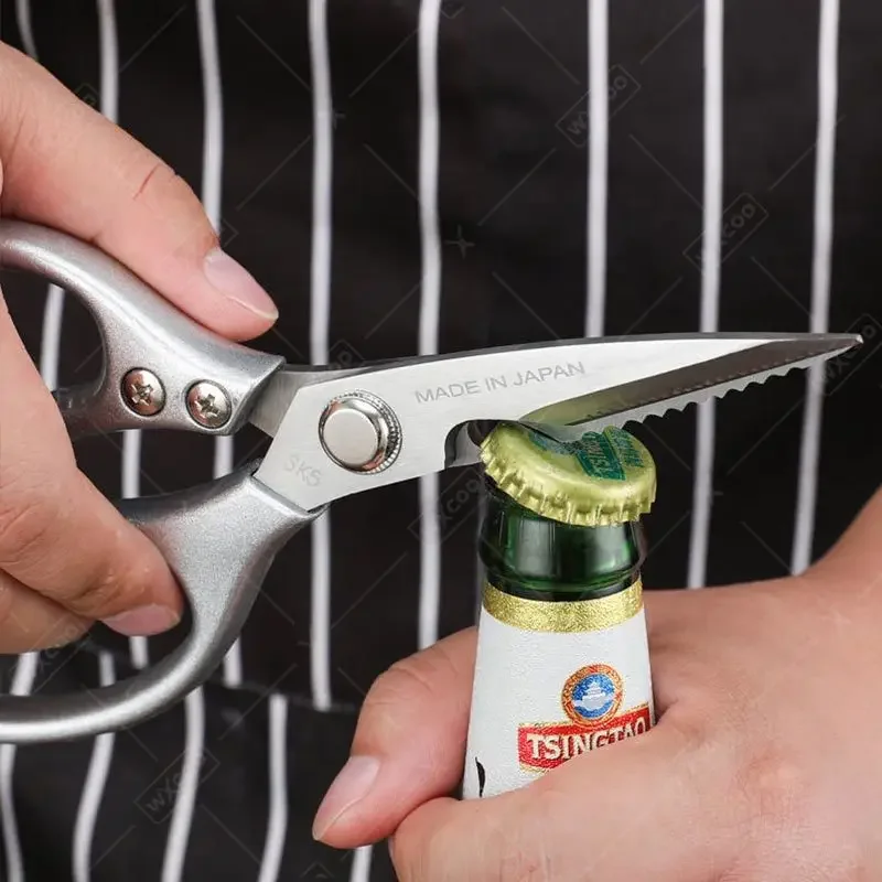 Tijeras de cocina para aves de corral, carnicero, cuchillo de carnicero, tijeras de cocina de acero inoxidable, tijeras para huesos de pollo, cortador afilado para verduras, pescado y pato