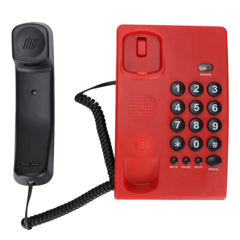 KX-T504 Corded Telephone Wired Landline Phone with Mute Function Double Magnetic Handset for Home Hotel Office just for UK