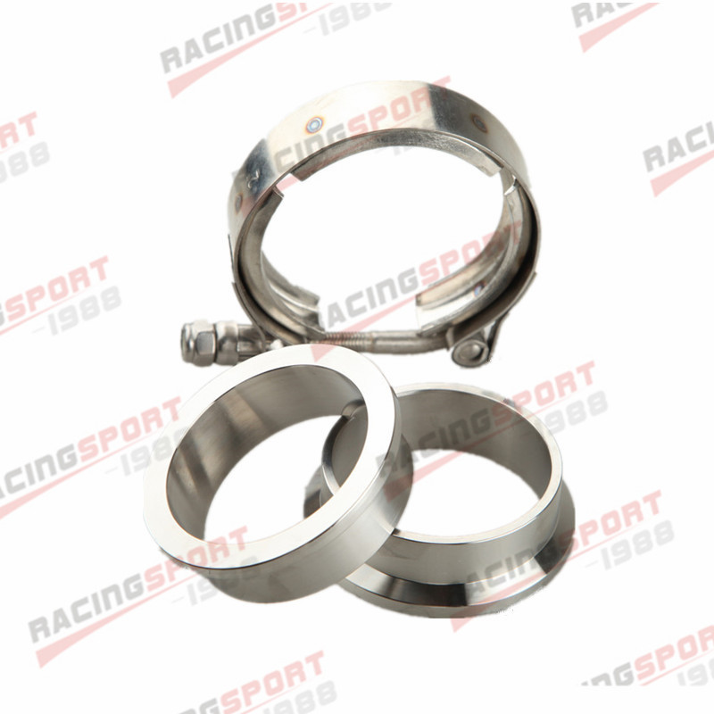 1.75" V-Band Vband Clamp Stainless Steel Flange Flanges Kit Turbo