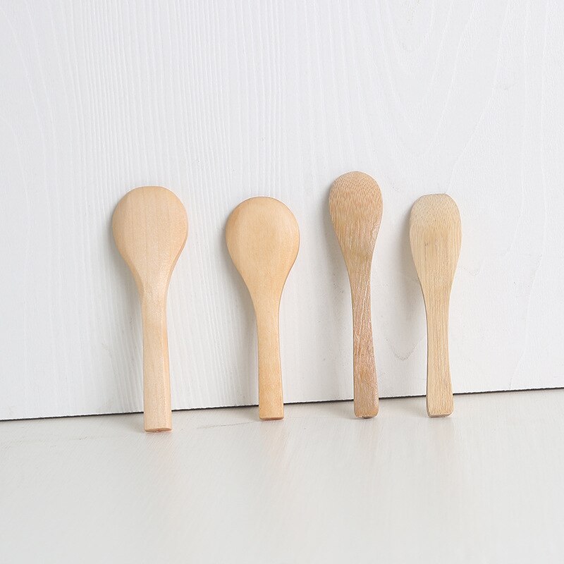 1 cucharas pequeñas de madera Mini cucharas de madera natural Mini cucharas de condimentos para cocina condimentos de cocina