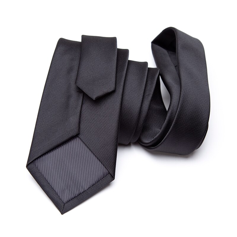 Corbata clásica negra para hombre, corbatas delgadas de 8cm, 7cm, 6cm, accesorios para corbatas, vestido Formal de de boda, sólidos informales, corbata
