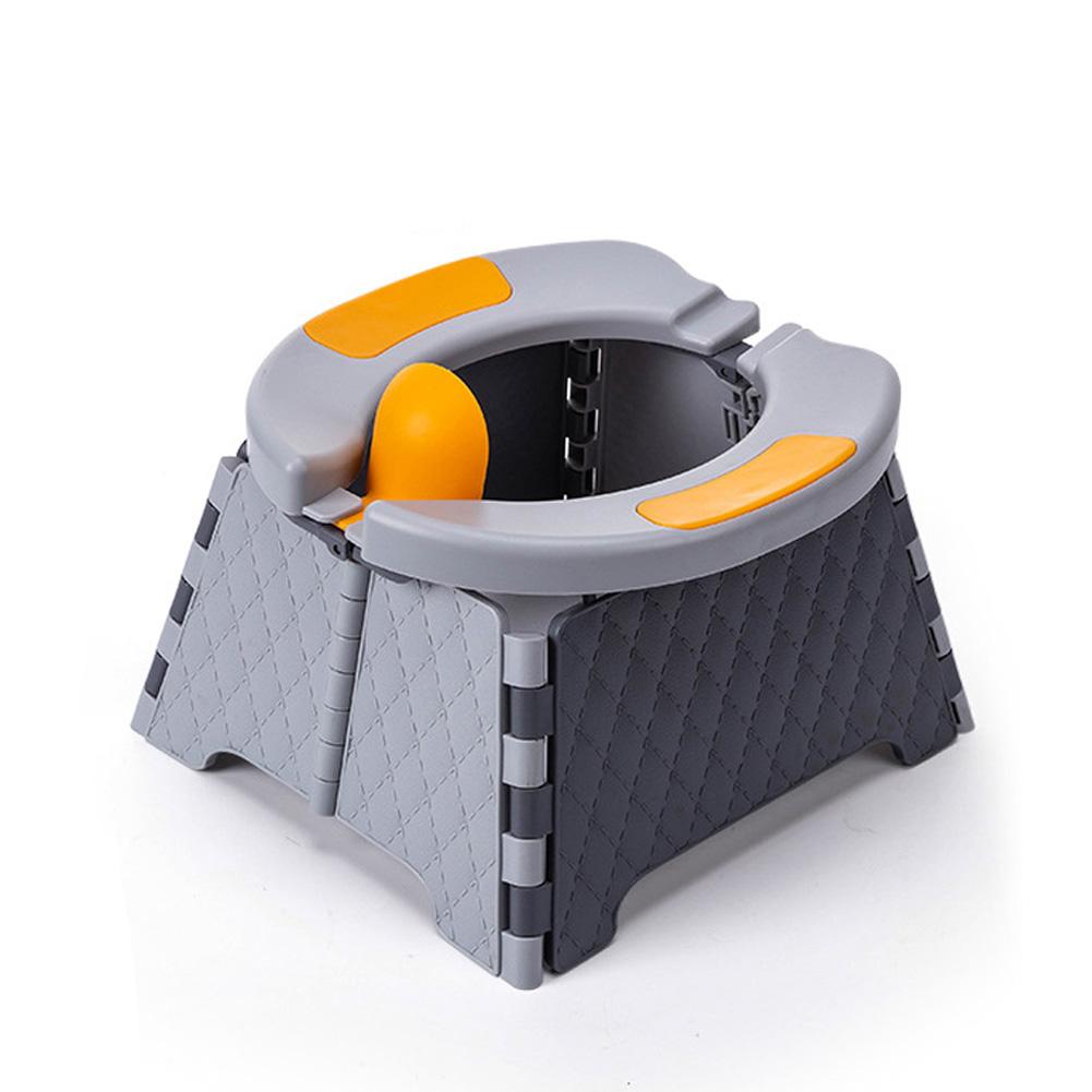 Baby Pot Portable Foldable Toilet Training Seat Pot for Kids Potty Training Seat Baby Toilet Bowl Pot Training Potty Toilet: Gray