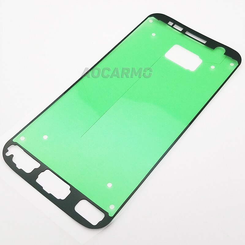 Aocarmo LCD Screen + Back Battery Cover Frame +Camera Lens Sticker Full Set Adhesive Tape For Samsung Galaxy S7 G930 5.1"