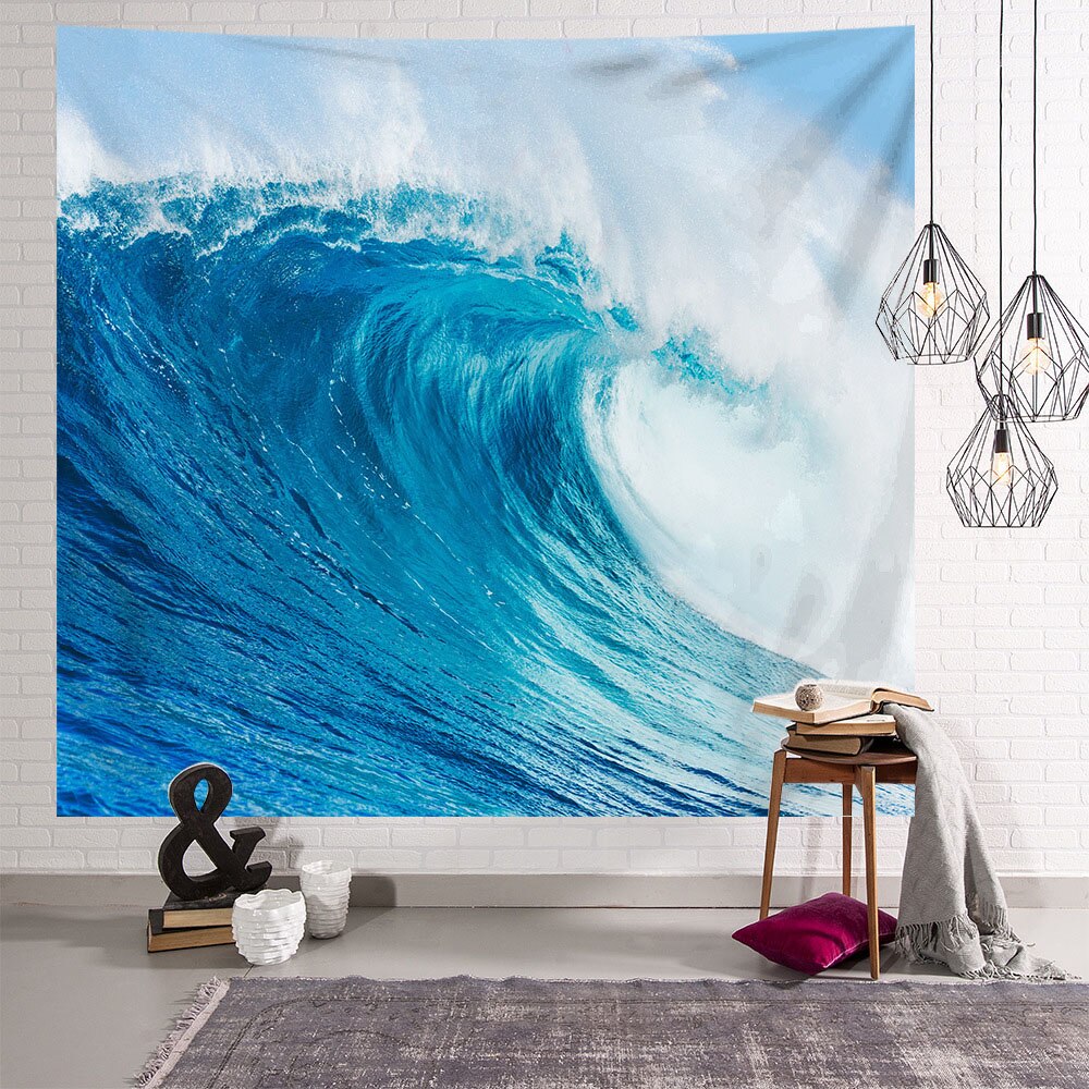 3D plage couverture vague Mandala tenture murale tapisserie paysage marin peinture à l'huile Yoga tapis de couchage Sandbeach voyage Camping tapis: 150x200cm / Pattern 1