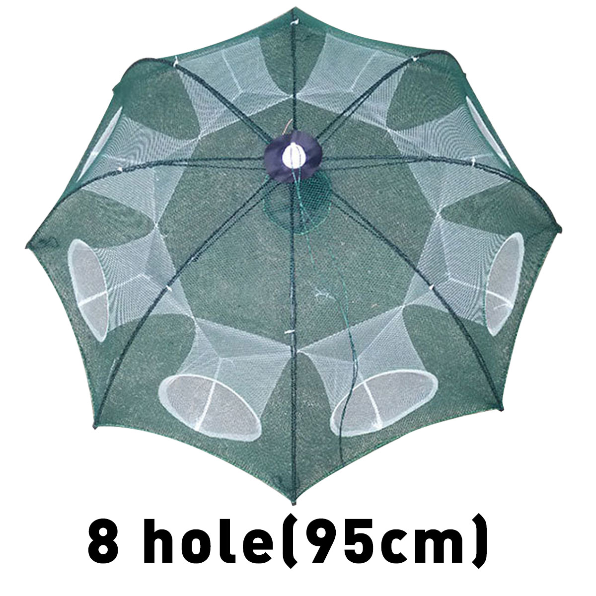 Durable 4-20 Holes Automatic Folding Fishing Net Shrimp Cage Nylon Foldable Crab Fish Trap Cast Net Cast Folding Fishing Network: 8 Sides 8 holes
