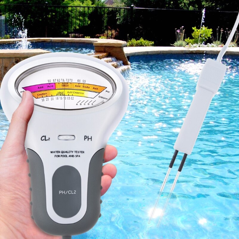 Draagbare  cl2 chloordetector 2 in 1 ph chloormeter waterapparaat  cl2 meetinstrumenten voor spa zwembad aquarium analyzer