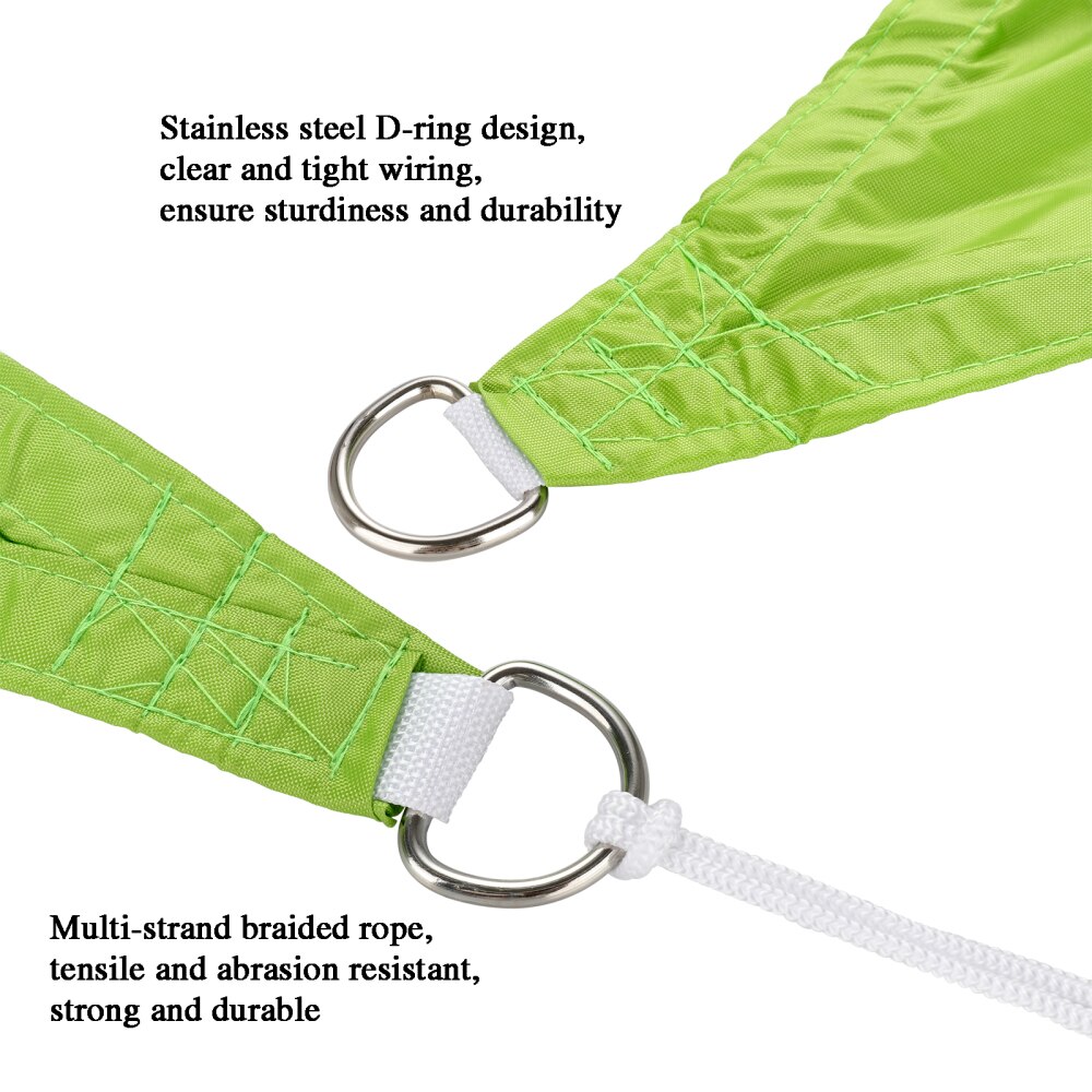 Swimming Pool Balcony Terrace Awning Shade Sail For Outdoor Patio Backyard Carport Waterproof With Three Ropes 3*4*5 M Sunshade