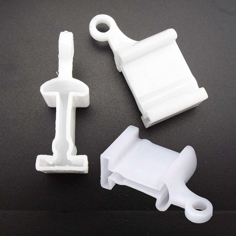 10 Uds. De polea para corredor de cortina, tornillos de Metal, soporte de montaje lateral, tapa de extremo de riel de sujeción superior fija, accesorios de riel de sellado