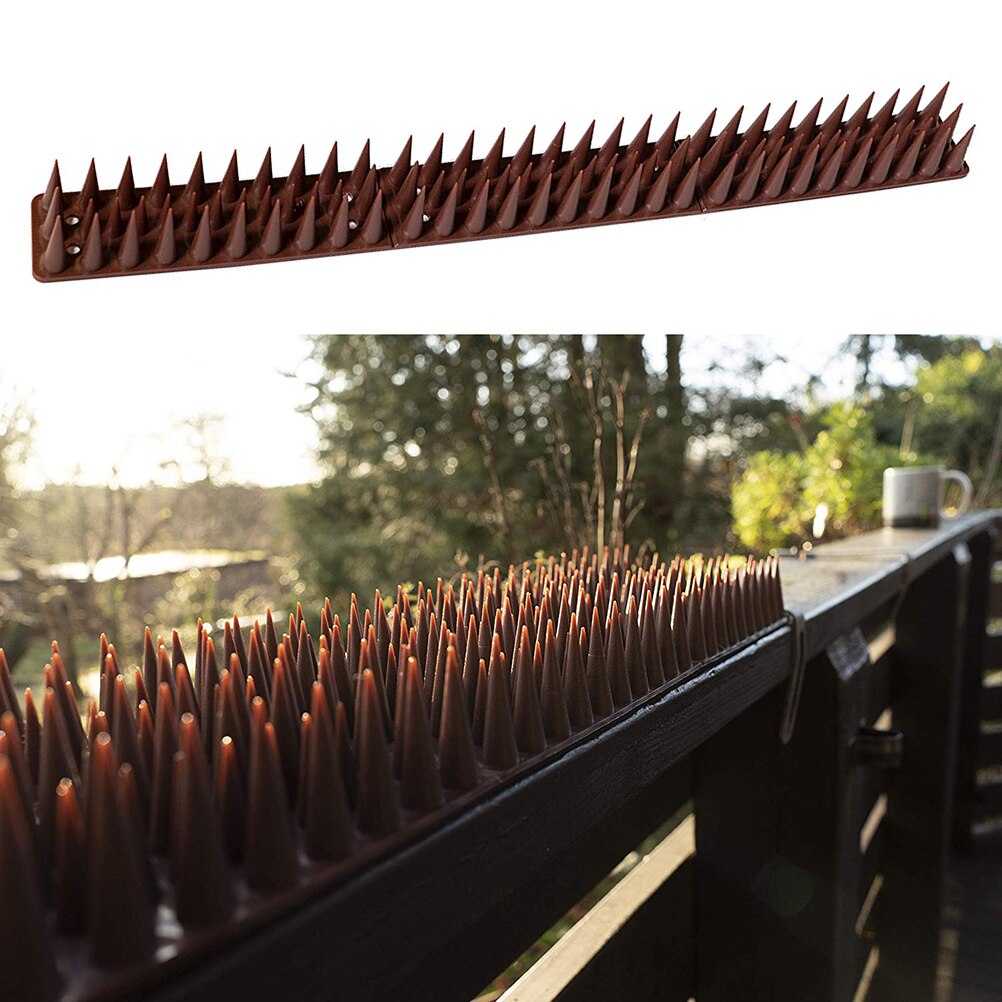 10 Pcs Plastic Bird Repellent Spikes Anti-Climb Repellent Strips Cat Repellent Spike For Garden Railings No Harm To Animals