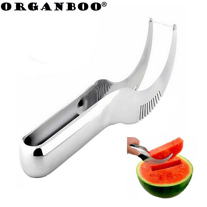 ORGANBOO 1 ST Keuken Gereedschap Accessoires Watermeloen Slicer Cutter Rvs Tool Server Corer Scoop Fruit mes Gadget