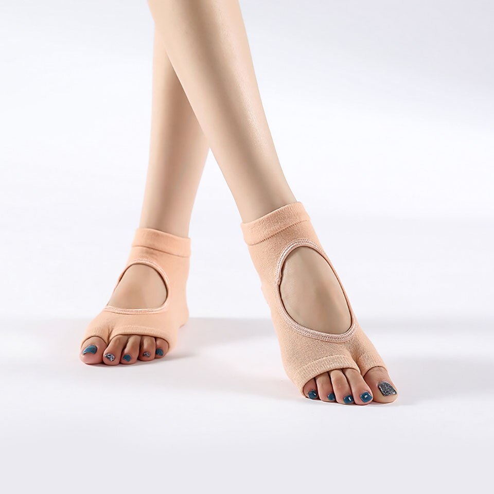 KoKossi-Calcetines antideslizantes de Yoga con dedos separados, calcetín deportivo para Ballet, baile, Fitness, entrenamiento, 1 par