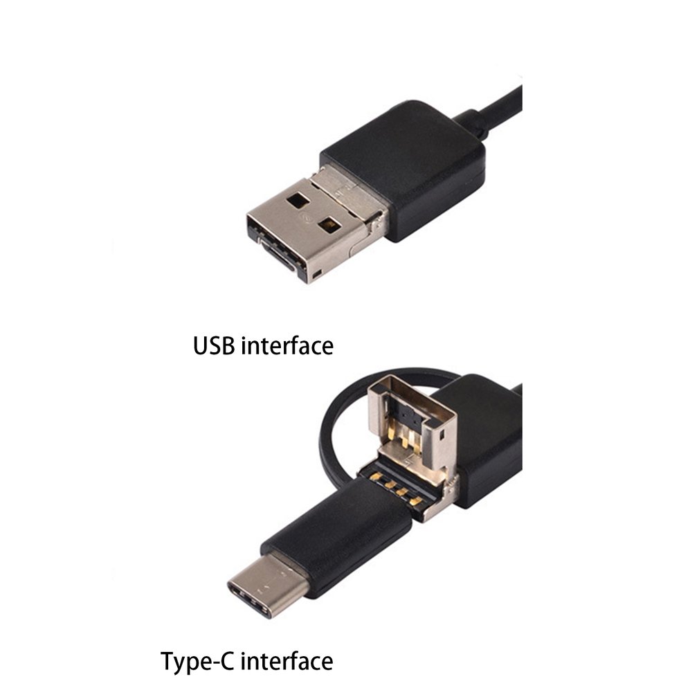 Camera Mobile Phone Endoscope Camera Triple Fiber Endoscope Camera Optical HD Endoscope Waterproof Compatible