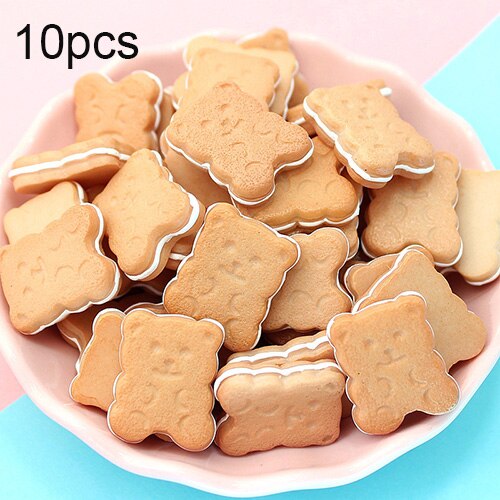 Boxislime Charms Resin Bear Koekjes Additieven Benodigdheden Accessoires Diy Kit Voor Pluizige Clear Cloud Knapperig Slime Klei: D