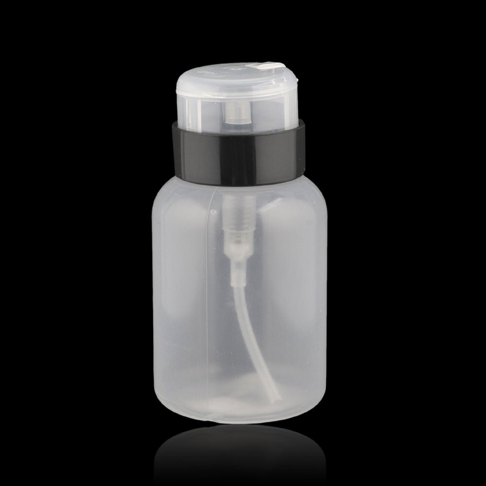 Nagellackborttagningsmedel rengöringsdispenser tom behållare acetonpumpflaska