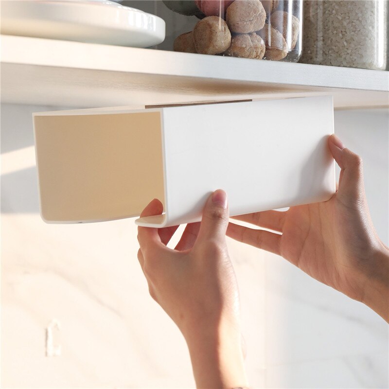 Soporte de papel higiénico para baño, caja de plástico para papel higiénico, caja de papel para papel higiénico, adhesivo para pared