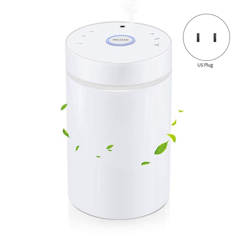 Difusor nebulizador de aromaterapia de aceite esencial con pilas sin agua para viaje en casa u oficina (enchufe estadounidense)