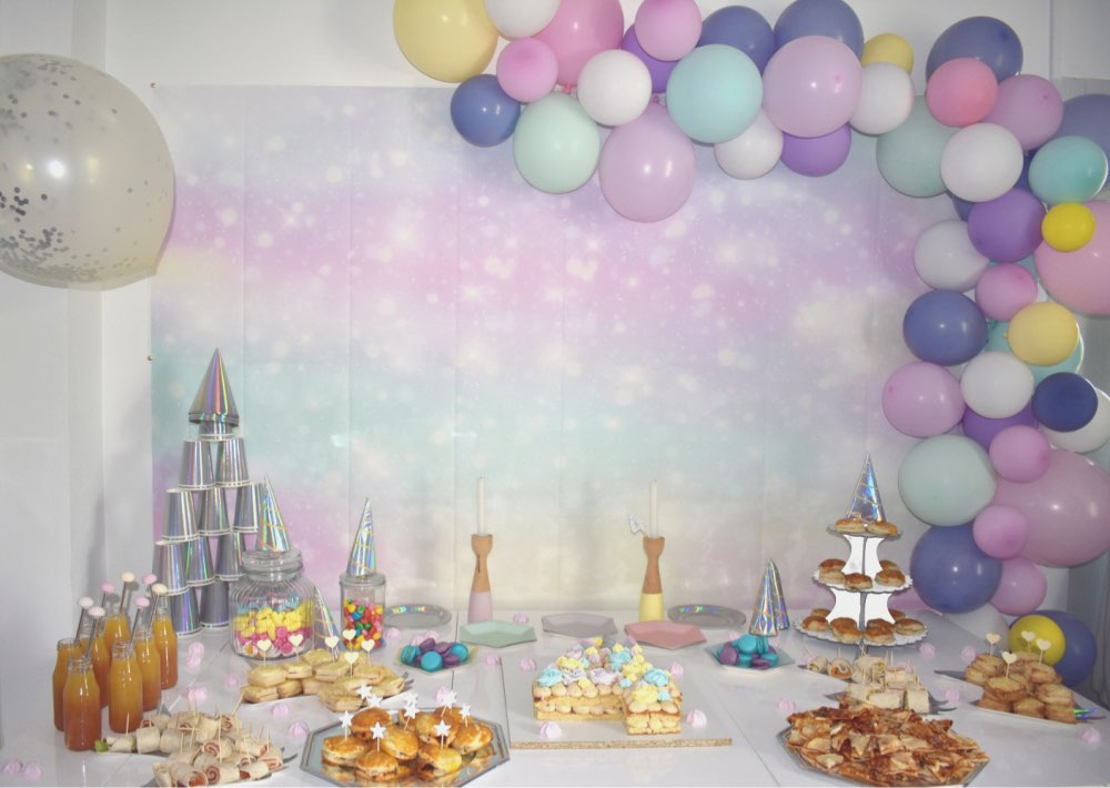 rainbow backdrop for photographic studio birthday flash photographic background photobooth prop baby shower bokeh XT-6878