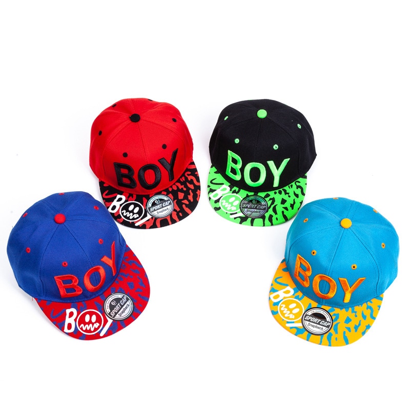 Jongen Borduurwerk Kinderen Baseball Cap Jongens Meisjes Snapback Cap Vier Seizoenen Kinderen Hip Hop Zonnehoed