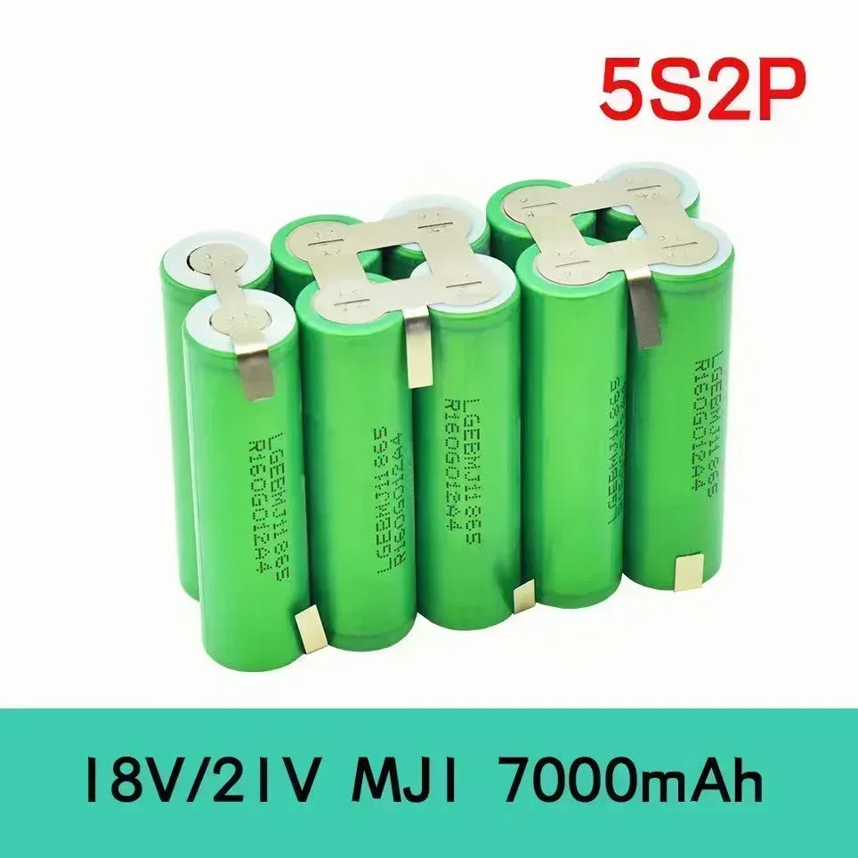 18650 MJ1 3500mAh 7000mAh 20 amps 3S 4S 5S 6S 8S 7.4V 12.6V 14.8V 18V 25.2V 29.6V For Screwdriver batteries weld battery pack: green