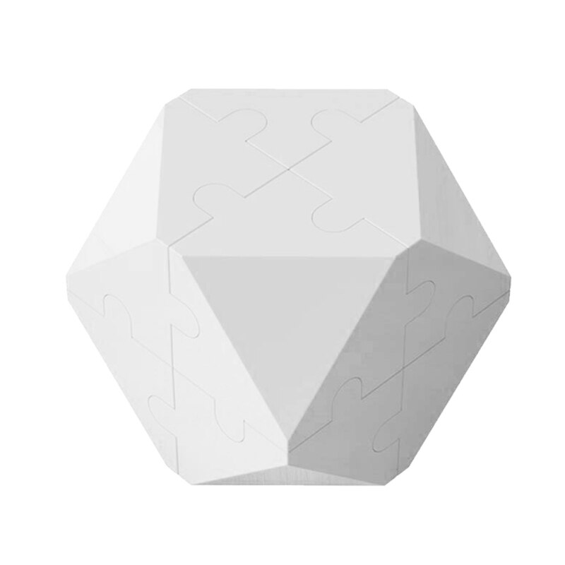 Three-dimensional Irregular Shape Magic Cube Children Puzzle Building Block Decompression Early Education Toy Kids Christmas Bir: White