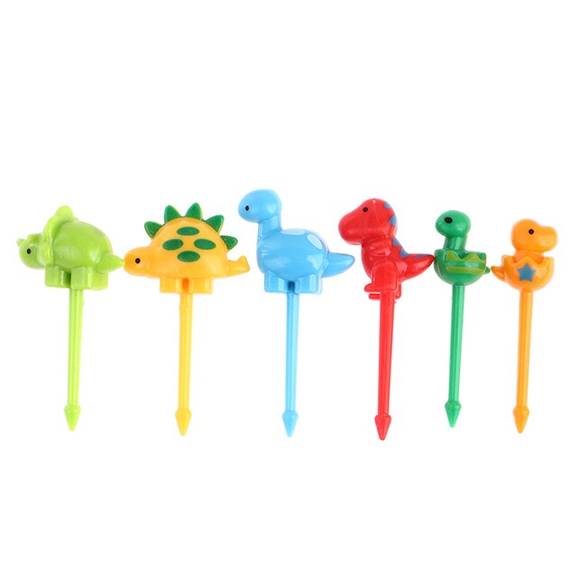 10/30Pcs Bento Groente Servies Leuke Mini Peuter Kinderen Fruit Vorken Tandenstokers Kids Voedsel Picks Cartoon Animal Farm: 11