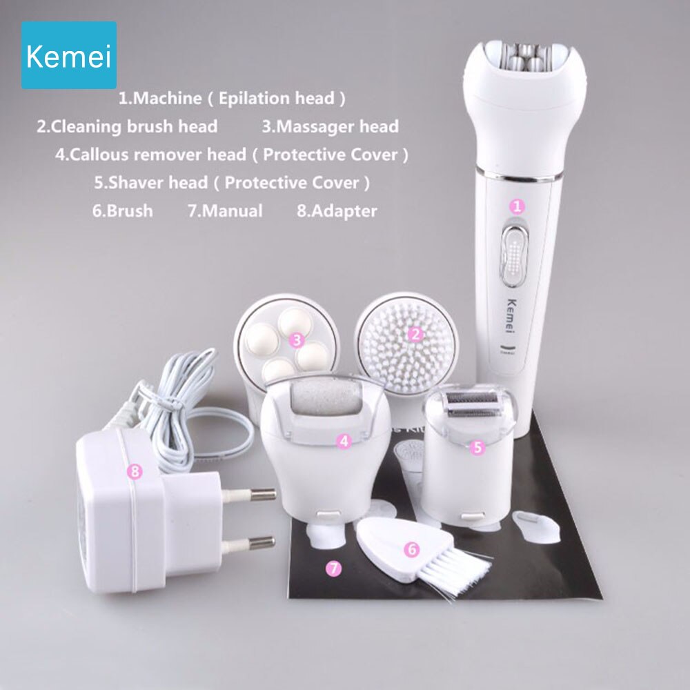 Kemei – épilateur électrique multifonction 4 en 1 pour femmes, aisselles, visage, bikini, 5: Default Title