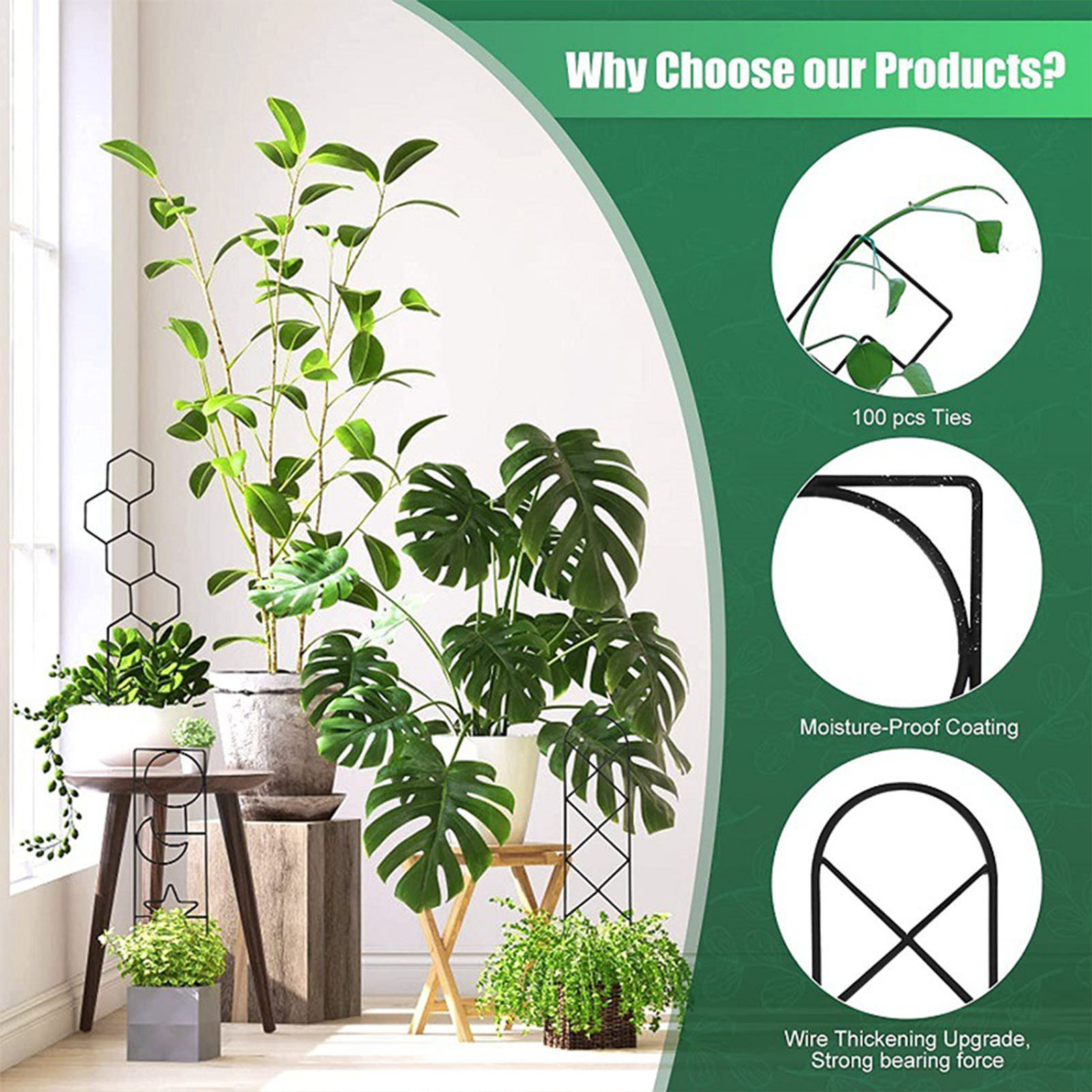 Klimplant Trellis Plant Ondersteuning Tuin Staak Stand Klimrek Ijzeren Bloem Trellis Frame Standhouder Tuin Decor