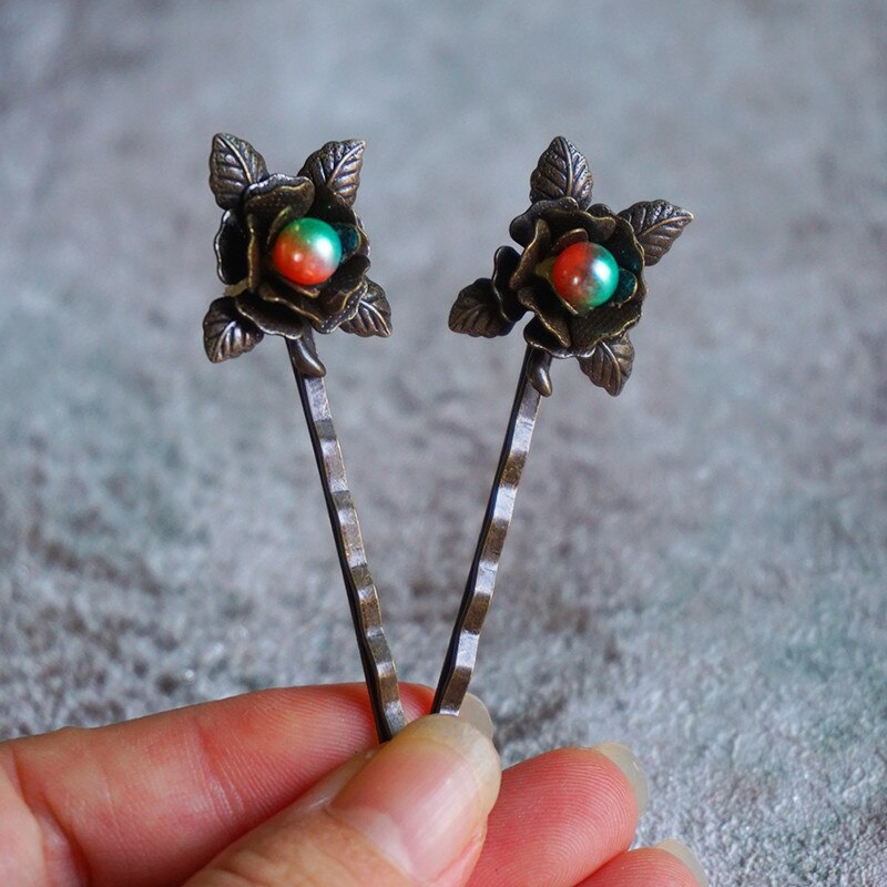 Vrouw Metalen Hair Clips Metal Haarspelden Pin Vintage Clip Barrette Zomer Accessoires Voor Haar Hoofddeksels: C107