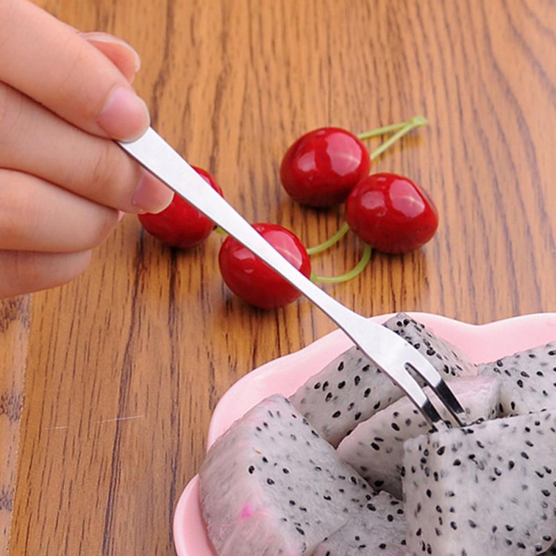 exquisit Edelstahl Obst Gabel Besteck Obst Gabel Geburtstag Party Kuchen Obst Salat Nachtisch Gabel Küche Kleine Geschirr